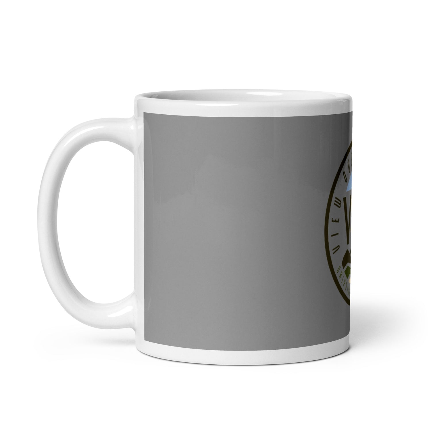 White glossy mug