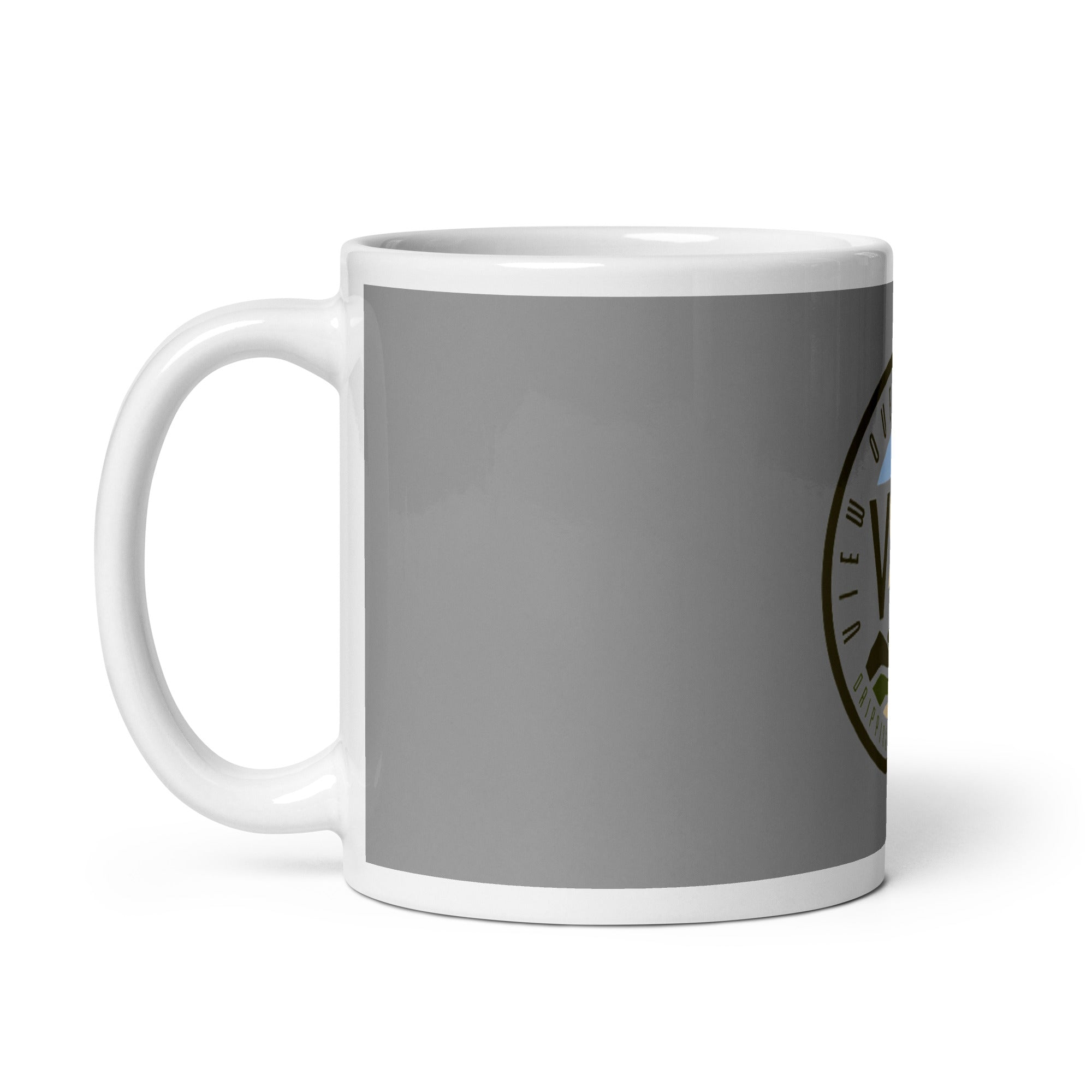 White glossy mug