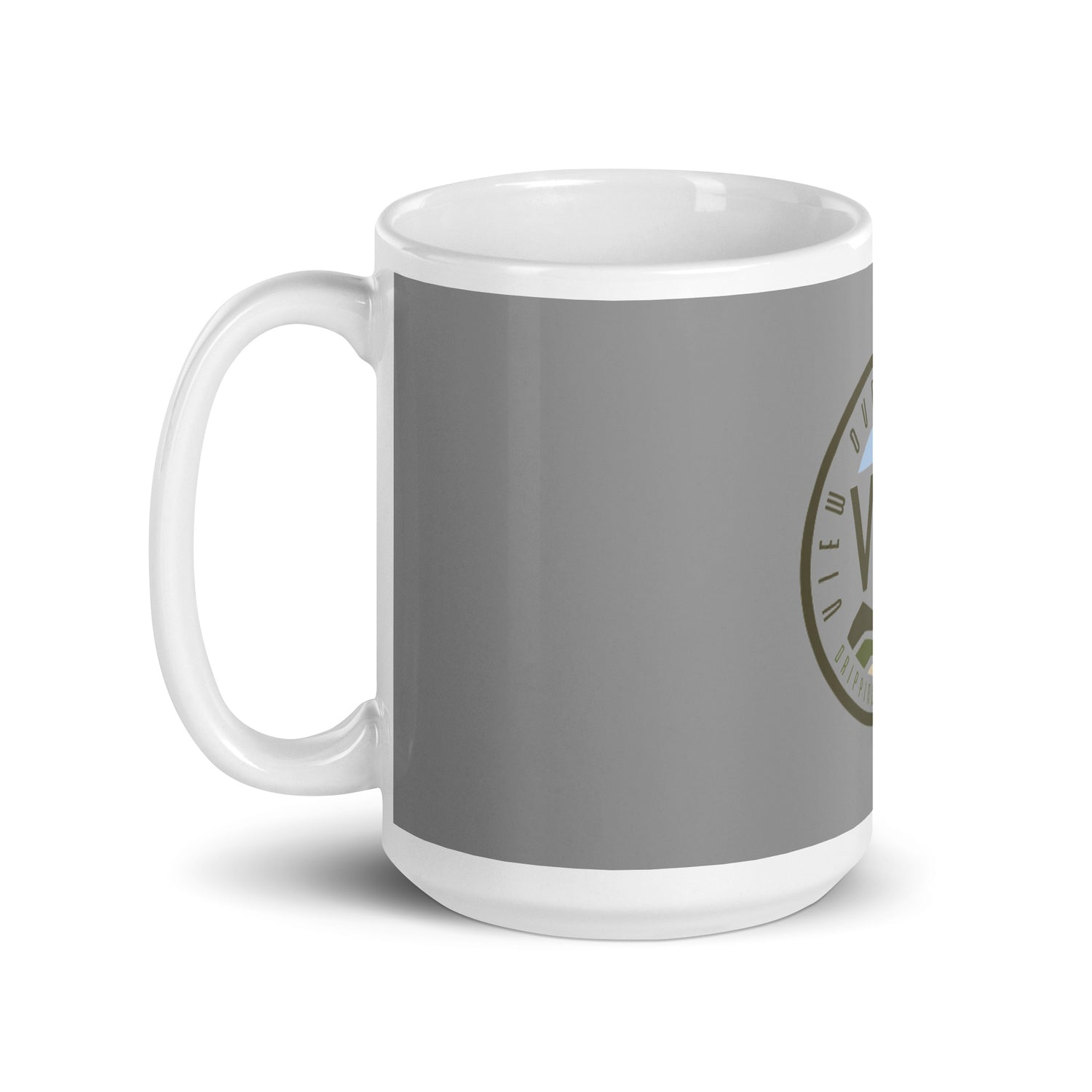 White glossy mug