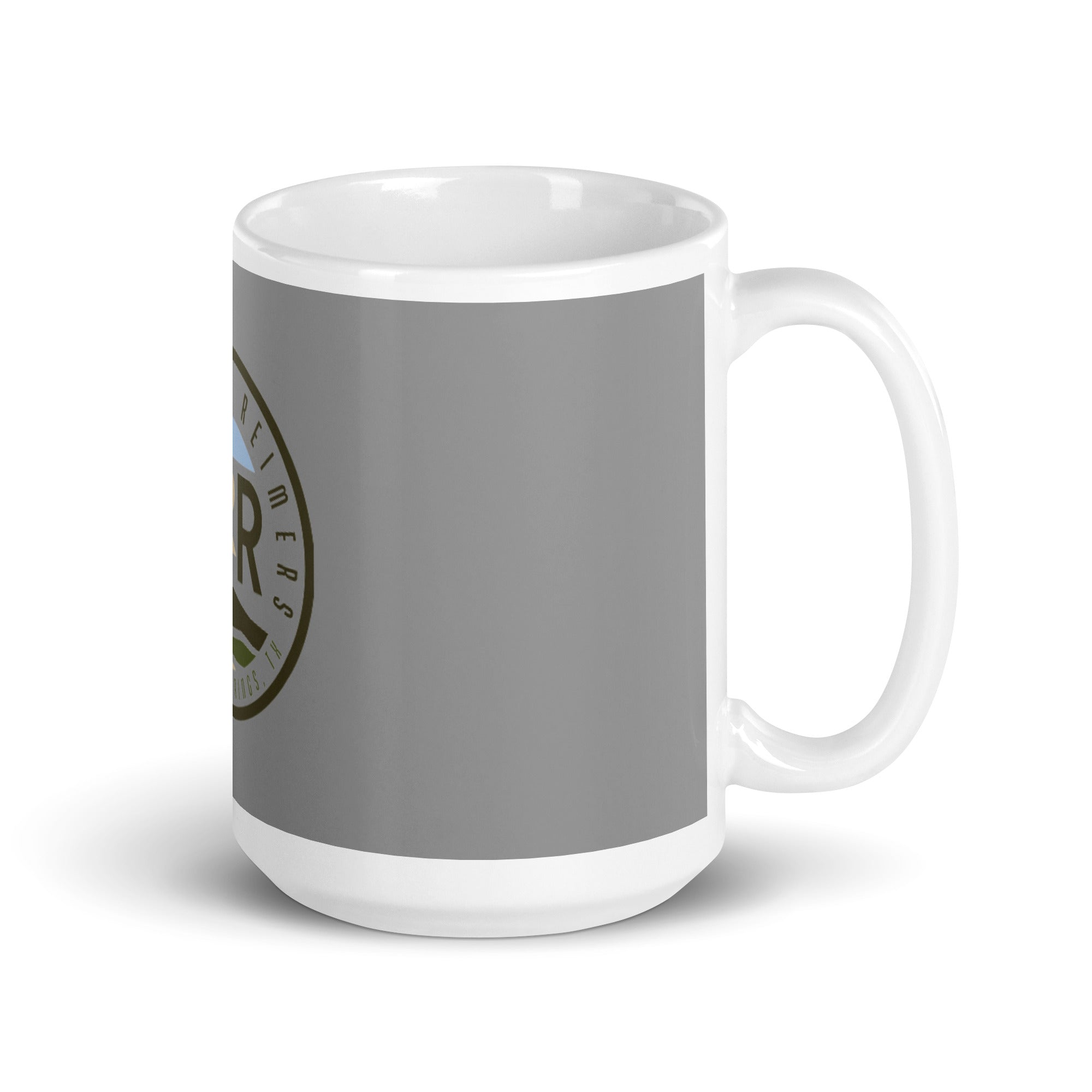 White glossy mug